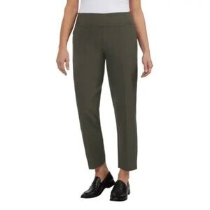 Kirkland Signature Ladies' Pull-On Ankle Pants, Side Zip Pockets Green Large NWT